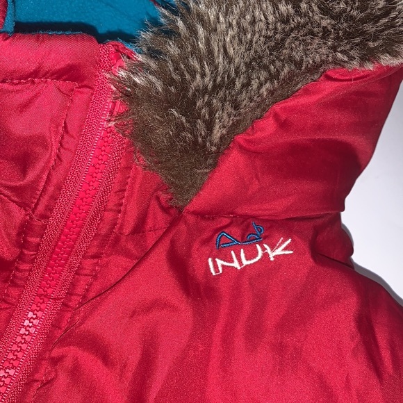 Inuk Red Vintage Inuit Parka with Faux Fur Trim - Children’s Size 6 - Picture 7 of 14